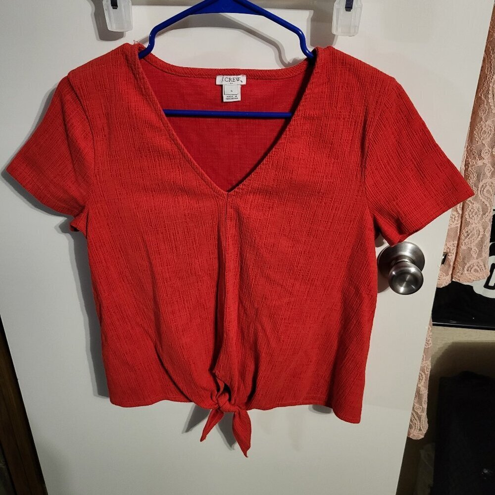 J. CREW BOWTIE CROP TOP SZ S